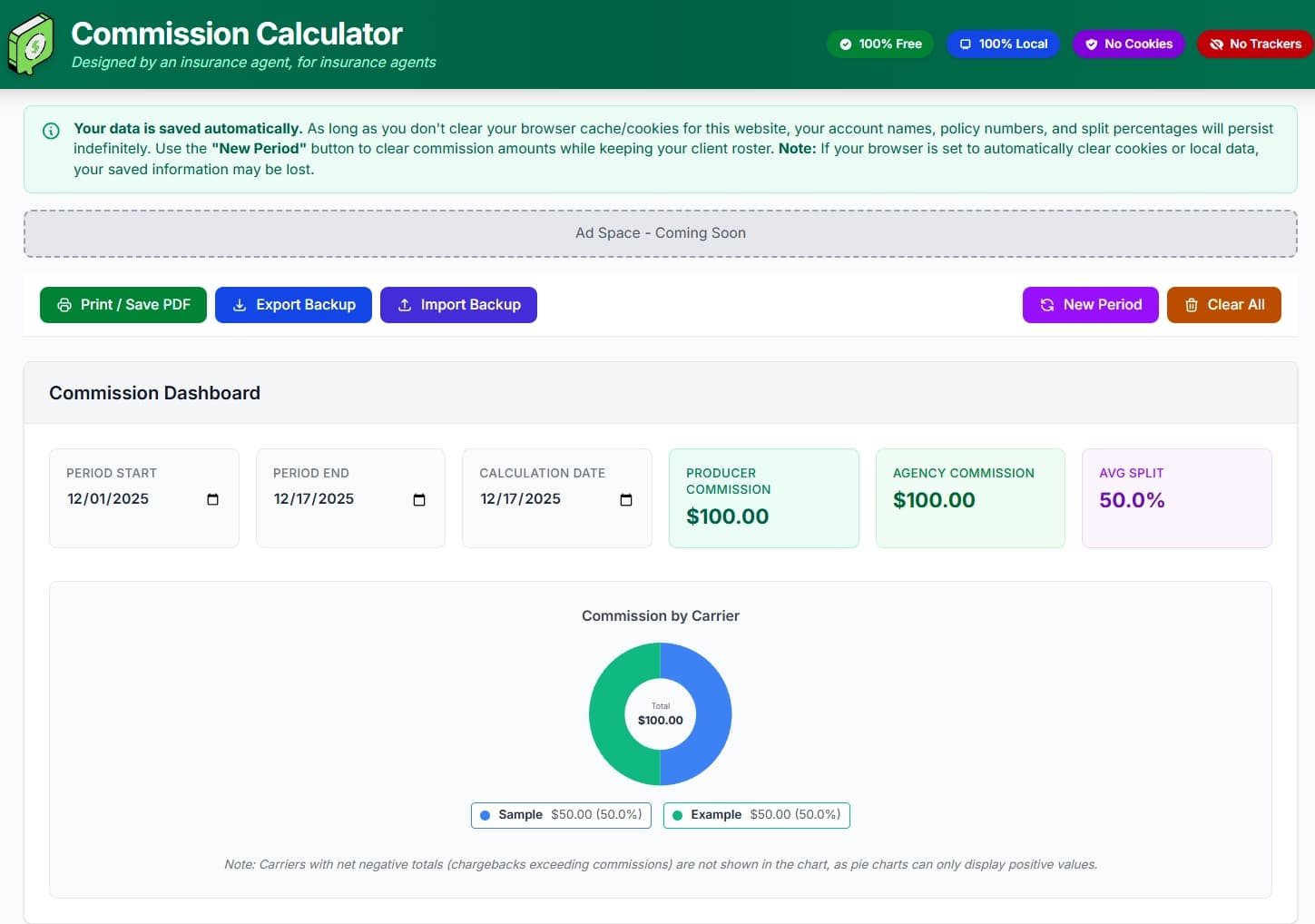 Commissions Calculator